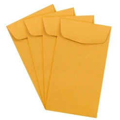 JAM Paper #6 Kraft Coin Business Envelopes, 3.375 x 6, Brown Kraft Manila, 50/Pack (1623992i)* Business