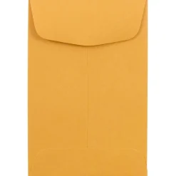 JAM Paper #4 Kraft Coin Envelope, 3" x 4 1/2", Brown Kraft, 100/Pack (356731206B)* Business
