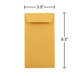 JAM Paper #7 Kraft Coin Envelope, 3 1/2