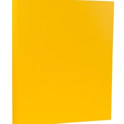 80 lb. Cardstock Paper, 8.5" x 11", Sunflower Yellow, 50 Sheets/Pack (16729203) Card Stock