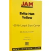 65 lb. Cardstock Paper, 8.5" x 14", Brite Hue Yellow, 50 Sheets/Pack (16730930) Card Stock