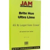 Hot 65 lb. Cardstock Paper, 8.5" x 14", Ultra Lime Green, 50 Sheets/Pack (16730929) Card Stock