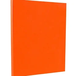Sale 65 lb. Cardstock Paper, 8.5" x 11", Orange, 50 Sheets/Pack (1033879) Card Stock
