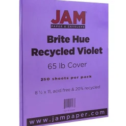 Online 65 lb. Cardstock Paper, 8.5" x 11", Violet Purple, 250 Sheets/Ream (102426B) Card Stock