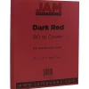 New 80 lb. Cardstock Paper, 8.5" x 11", Dark Red, 50 Sheets/Pack (46395837) Card Stock