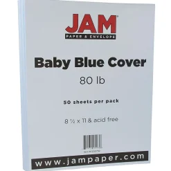 Best 80 lb. Cardstock Paper, 8.5" x 11", Baby Blue, 50 Sheets/Pack (5155792) Card Stock