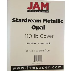 Clearance 110 lb. Cardstock Paper, 8.5" x 11", Opal Ivory Stardream, 50 Sheets/Pack (173SD8511OP285) Card Stock