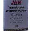 New 43 lb. Cardstock Paper, 8.5" x 11", Wisteria Purple, 250 Sheets/Ream (1592216B) Card Stock