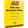 65 lb. Cardstock Paper, 8.5" x 11", Yellow, 50 Sheets/Pack (104018) Card Stock