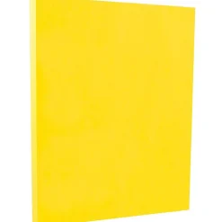 65 lb. Cardstock Paper, 8.5" x 11", Yellow, 50 Sheets/Pack (104018) Card Stock