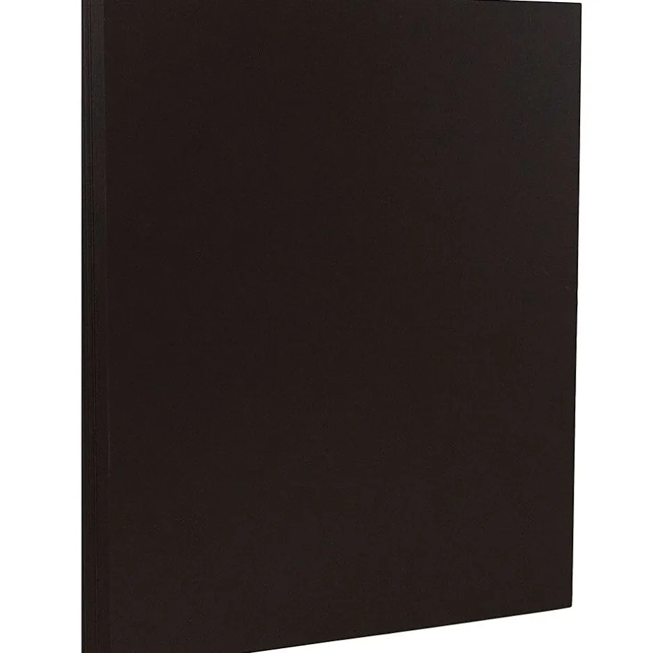 New 28 lb. Colored Paper, 8.5" x 11", Black, 50 Sheets/Pack (64429571) Card Stock