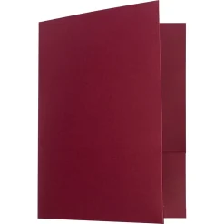 JAM Paper 2 Pocket Cardstock Presentation Folder, Burgundy, 25/Pack (386LBURA) Discount