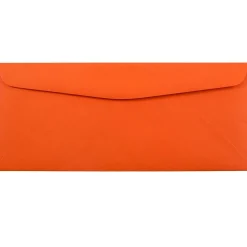 JAM Paper #10 Window Envelope, 4 1/8" x 9 1/2", Orange, 50/Pack (5156477I)* Window