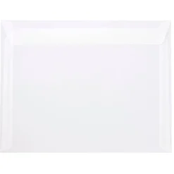 JAM Paper 10" x 13" Booklet Translucent Vellum Envelopes, Clear, 10/Pack (900840420D)* Business