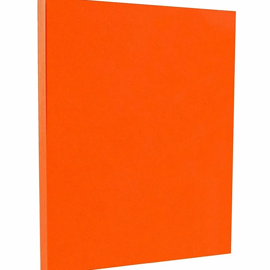 Sale 8.5" x 11" Color Cardstock, 65lb, Orange, 100/pack (1033879G) Card Stock