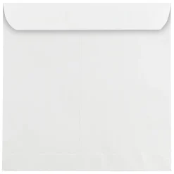 JAM Paper 11.5" x 11.5" Large Square Invitation Envelopes, White, 100/Pack (03992321B)* Business