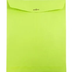 JAM Paper 10 x 13 Open End Catalog Colored Envelopes with Clasp Closure, Ultra Lime Green, 50/Pack (v0128186i)* Catalog