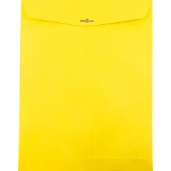 JAM Paper 10 x 13 Open End Catalog Colored Envelopes with Clasp Closure, Yellow Recycled, 50/Pack (900906710i)* Catalog