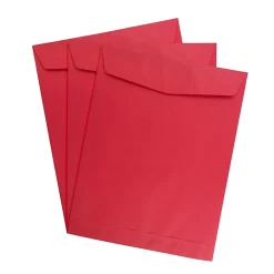 JAM Paper 10 x 13 Open End Catalog Colored Envelopes, Red Recycled, 50/Pack (v0128192i)* Catalog