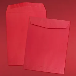 JAM Paper 10 x 13 Open End Catalog Colored Envelopes, Red Recycled, 50/Pack (v0128192i)* Catalog