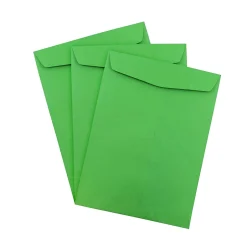 JAM Paper 10 x 13 Open End Catalog Colored Envelopes, Green Recycled, 25/Pack (v0128190a)* Catalog