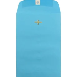 JAM Paper 6 x 9 Open End Catalog Colored Envelopes with Clasp Closure, Blue Recycled, 100/Pack (V0128123)* Catalog
