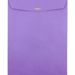 JAM Paper 10" x 13" Open End Catalog Colored Envelopes with Clasp Closure, Violet Purple Recycled, 100/Pack (V0128182)* Catalog