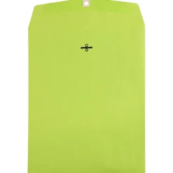 JAM Paper 10 x 13 Open End Catalog Colored Envelopes with Clasp Closure, Ultra Lime Green, 100/Pack (V0128186)* Catalog