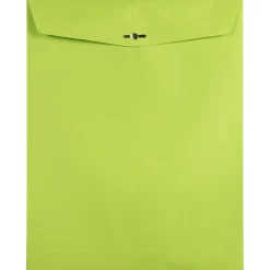JAM Paper 10 x 13 Open End Catalog Colored Envelopes with Clasp Closure, Ultra Lime Green, 100/Pack (V0128186)* Catalog