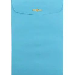 JAM Paper 6" x 9" Open End Catalog Colored Envelopes with Clasp Closure, Blue Recycled, 10/Pack (V0128123B)* Catalog