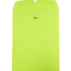JAM Paper 10" x 13" Open End Catalog Colored Envelopes with Clasp Closure, Ultra Lime Green, 10/Pack (V0128186B)* Catalog