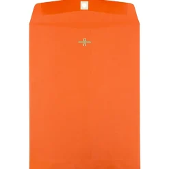 JAM Paper 10" x 13" Open End Catalog Colored Envelopes with Clasp Closure, Orange Recycled, 10/Pack (913745B)* Catalog