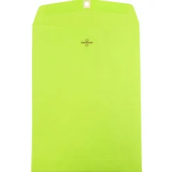 JAM Paper 9" x 12" Open End Catalog Colored Envelopes with Clasp Closure, Ultra Lime Green, 10/Pack (900835395B)* Catalog