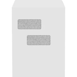 JAM Paper 9 x 12 Open End Double Window Envelopes, Security Tint, 28lb, White, 50 Pack (912DW-28WST-50)* Security Tinted