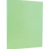 New 8.5" x 11" Vellum Bristol Cardstock, 67lb, Green, 100/pack (169826G) Card Stock