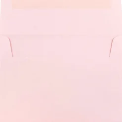 JAM Paper A7 Booklet Envelope 5 1/4" x 7 1/4", Baby Pink Pastel, 100/Pack (155627d)* Business