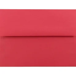 JAM Paper A6 Colored Invitation Envelopes, 4.75 x 6.5, Red Recycled, 50/Pack (67503I)* Business