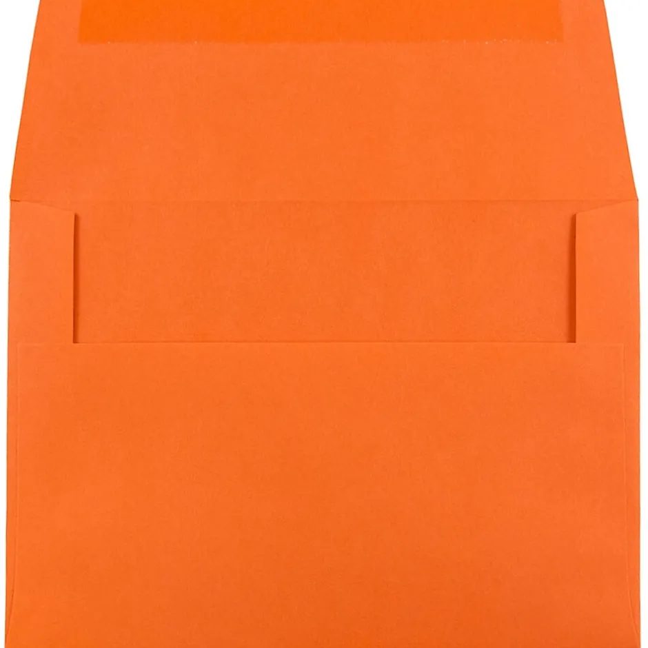 JAM Paper A6 Colored Invitation Envelopes, 4.75 x 6.5, Orange Recycled, 25/Pack (15905)* Business