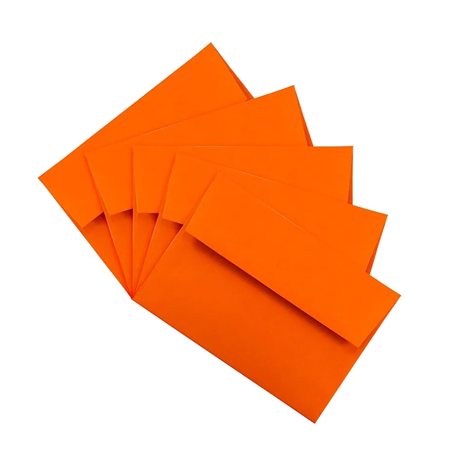 JAM Paper A6 Colored Invitation Envelopes, 4.75 x 6.5, Orange Recycled, 25/Pack (15905)* Business