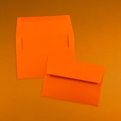 JAM Paper A6 Colored Invitation Envelopes, 4.75 x 6.5, Orange Recycled, 25/Pack (15905)* Business