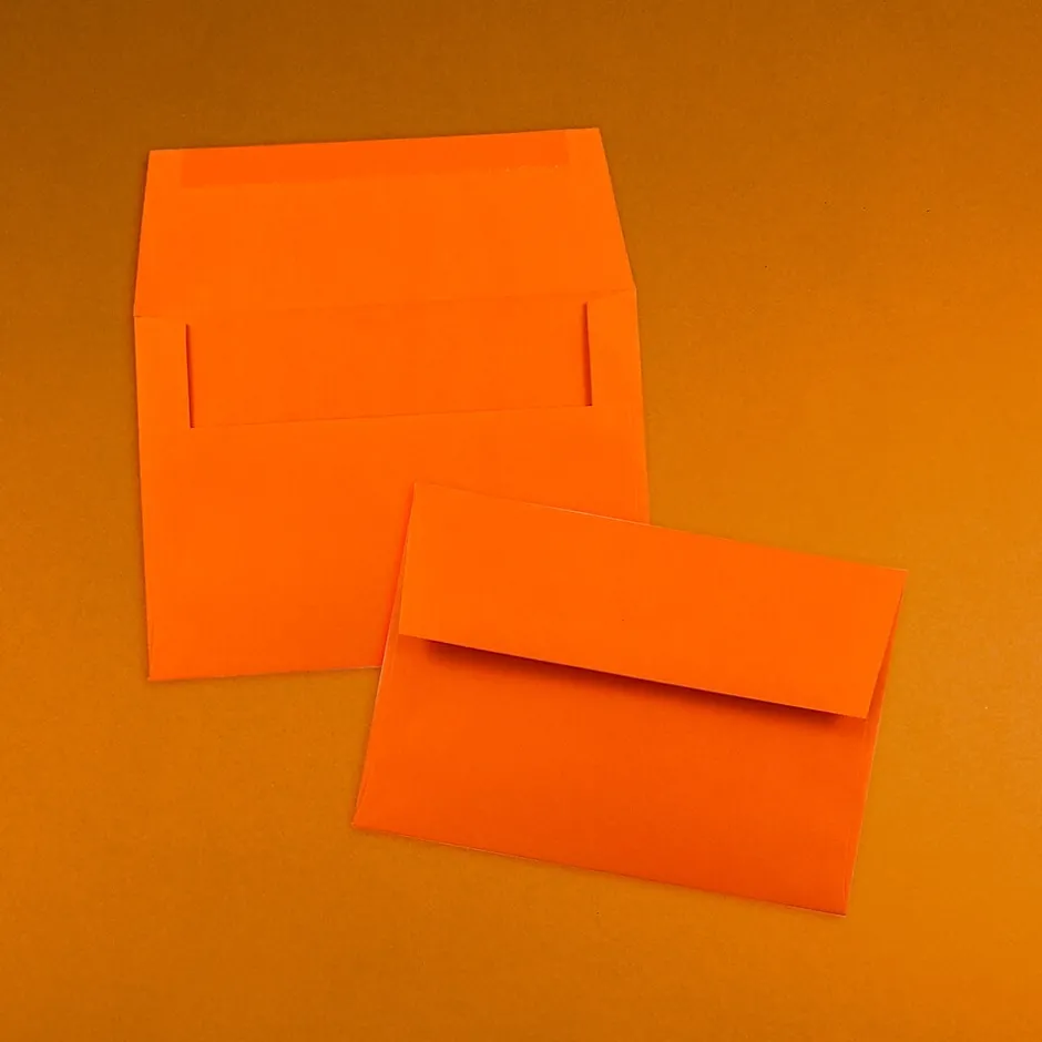 JAM Paper A6 Colored Invitation Envelopes, 4.75 x 6.5, Orange Recycled, 25/Pack (15905)* Business