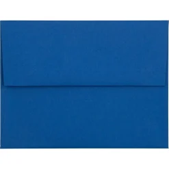 JAM Paper A2 Invitation Envelope 4 3/8" x 5 3/4", Presidential Blue, 25/Pack (563913396)* Business