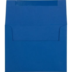 JAM Paper A2 Invitation Envelope 4 3/8" x 5 3/4", Presidential Blue, 25/Pack (563913396)* Business