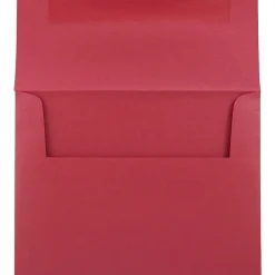 JAM Paper A2 Metallic Invitation Envelopes, 4.375 x 5.75, Stardream Jupiter Red, 25/Pack (SD5370 20)* Business