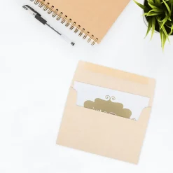 JAM Paper A7 Parchment Invitation Envelopes, 5.25 x 7.25, Natural Recycled, 25/Pack (35394)* Business