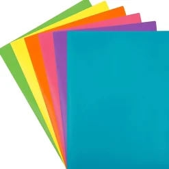 JAM Paper A4 POP 2-Pocket Plastic Folders, Multicolored, Assorted Fashion Colors, 6/Pack (383EASRTFAA4) Best