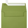 JAM Paper A4 Self Seal Invitation Envelopes, 4 1/4" x 6 1/4", Avocado Green, 50/Pack (4872-27-50)* Business