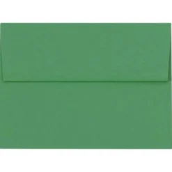 JAM Paper A4 Self Seal Invitation Envelopes, 4 1/4" x 6 1/4", Holiday Green, 250/Pack (4872-L17-250)* Business
