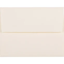 JAM Paper A2 Strathmore Invitation Envelopes, 4.375 x 5.75, Natural White Linen, 50/Pack (99761I)* Business