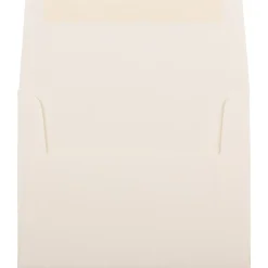 JAM Paper A2 Strathmore Invitation Envelopes, 4.375 x 5.75, Natural White Linen, 50/Pack (99761I)* Business